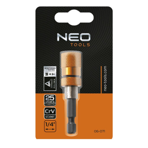 Uchwyt adapter do końcówek bitów na klik 1/4 60mm 06-071 NEO