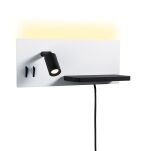 Oprawa ścienna SERRA LED DIM  USB-C LEFT 650/200lm 2700K 230V biały matowy / czarny matowy - 3