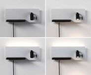 Oprawa ścienna SERRA LED DIM  USB-C LEFT 650/200lm 2700K 230V biały matowy / czarny matowy - 4