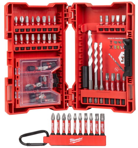 Zestaw wierteł i bitów 54szt Schockwave MILWAUKEE