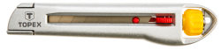 Nóż z ostrzem łamanym 18 mm, metalowy korpus 17B103 TOPEX