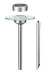 Oprawa ogrodowa solarna UFO LED 3000K 1x0,2W IP44 stal 1,2V stal nierdzewana / szkło - 3
