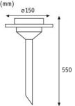 Oprawa ogrodowa solarna UFO LED 3000K 1x0,2W IP44 stal 1,2V stal nierdzewana / szkło - 7