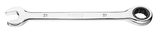 Klucz płasko-oczkowy z grzechotką, 21 mm 09-069 NEO