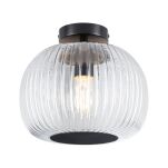 Lampa sufitowa łazienkowa RUYA E27 max.60W IP44 230V czarny matowy / szkło - 2