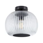 Lampa sufitowa łazienkowa RUYA E27 max.60W IP44 230V czarny matowy / szkło - 3
