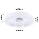 Plafoniera VOLEA 18W DIM 320MM 2120lm 3000K IP44 230V biały / srebrny/ tworzywo sztuczne - 9