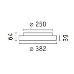 Plafoniera VOLEA 18W DIM 320MM 2120lm 3000K IP44 230V biały / srebrny/ tworzywo sztuczne - 10