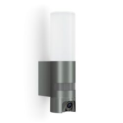 Oprawa elewacyjna z  kamerą i czujnikiem Steinel L 620 CAM SC LED PIR 14W LED 3000K 925lm IP44 IK03 230V antracytowy / aluminium