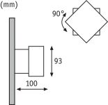 Oprawa elewacyjna CYBO LED 2x3,5W 2700K 355lm IP65 100x100mm 230V szary / aluminium - 6