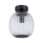 Lampa sufitowa łazienkowa RUYA E14 max.20W IP44 230V czarny matowy / szkło - 2