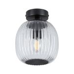 Lampa sufitowa łazienkowa RUYA E14 max.20W IP44 230V czarny matowy / szkło - 3
