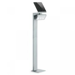 Oprawa ogrodowa solarna z czujnikiem ruchu i zmierzchu STEINEL Xsolar GL-S PIR 1,2,W 150lm 3000K IP44 IK03 srebrna / aluminium