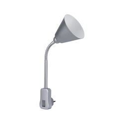 Lampa wtyczkowa JANUS elastyczne ramię  E14 max. 20W 230V szary