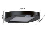 Oprawa elewacyjna solar RYSE LED  3000K 30lm z czujnikiem ruchu + zmierzchu IP44 antracyt - 7