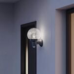 Lampa elewacyjna z czujnikiem ruchu  i zmierzchu Steinel L 115 S PIR  E27 max 60W IP44 IK03 230V antracyt / szkło / tworzywo sztuczne - 2