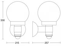 Lampa elewacyjna z czujnikiem ruchu  i zmierzchu Steinel L 115 S PIR  E27 max 60W IP44 IK03 230V antracyt / szkło / tworzywo sztuczne - 3