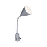 Lampa wtyczkowa JANUS elastyczne ramię  E14 max. 20W 230V szary - 2