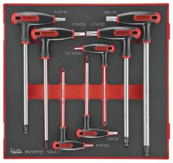 Zestaw 7 kluczy trzpieniowych sześciokątnych z rękojeścią poprzeczną Teng Tools TEDHEX7 Tengtools