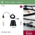 Lampa wisząca KOFIA Plug & Shine 2W 3000K IP44 E14 24V antracyt - 4