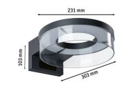 Oprawa elewacyjna CAPERA LED 8W 700lm 3000K czujnik ruchu i zmierzchu IP44 230V antracyt / aluminium - 8