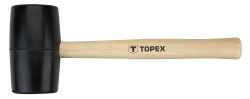 Młotek gumowy 58 mm/450 g, trzonek drewniany 02A344 TOPEX