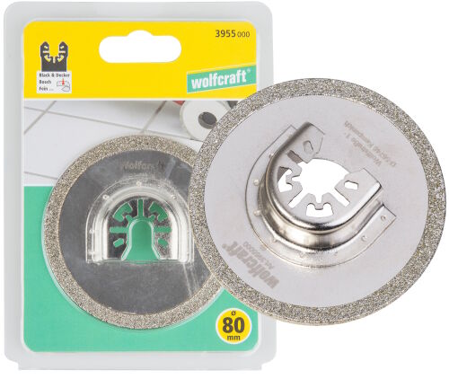 Brzeszczot diamentowy okrągły do ceramiki fug 80mm Wolfcraft PRO do multiszlifierki