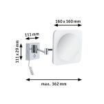 Lusterko kosmetyczne JORA LED 3.3W 2700/4000/6500K +wyłącznik IP44 230V chrom / biały - 11