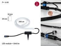 Taśma LED RGBW 2m Plug & Shine SH Zigbee11W IP67 24V - 8