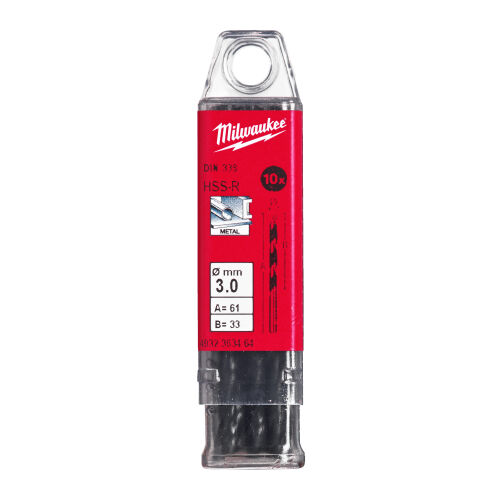 Wiertła do metalu HSS-R 3,0 mm (10 szt.) MILWAUKEE