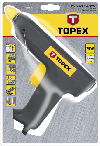 Pistolet klejowy do kleju na gorąco 11mm 78W 42E501 TOPEX