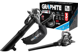 Odkurzacz ogrodowy dmuchawa do liści akumulatorowy Energy+ 2x18V Li-lon 2w1 GRAPHITE
