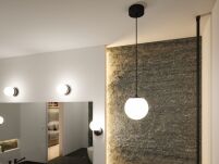 Lampa wisząca łazienkowa GOVE LED 9W 900lm 3000K IP44 230V czarny matowy / metal /  szkło - 5