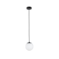 Lampa wisząca łazienkowa GOVE LED 9W 900lm 3000K IP44 230V czarny matowy / metal /  szkło