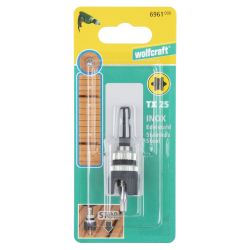 Uchwyt magnetyczny do bitów z ogranicznikiem Wolfcraft + bit TX 25