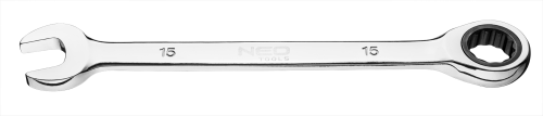 Klucz płasko-oczkowy z grzechotką, 15 mm 09-066 NEO