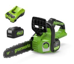 24V pilarka łańcuchowa Greenworks GD24CS30K4 zestaw ładowarka + aku 4Ah