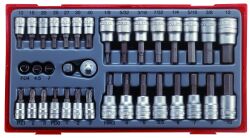 35-elementowy zestaw nasadek trzpieniowych z chwytem kwadratowym 1/4" i 3/8" Teng Tools TTBS35 Tengtools