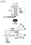 Oprawa do wbudowana Plug & Shine MicroPen II zestaw kompletny 5x0,2W 3000K IP67 24V zestaw dodatkowy srebrny / stal - 9