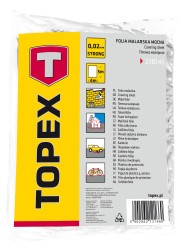 Folia malarska LDPE, 0.02 mm, 4 x 5 m 23B145 TOPEX