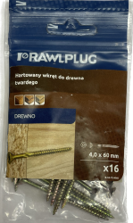 Wkręt do drewna 4mm 60mm Rawlplug 16szt