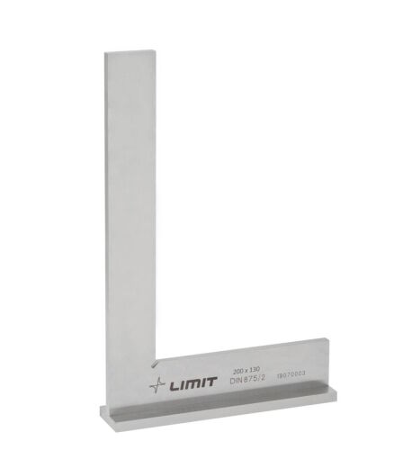 Kątownik stalowy z podstawą 200x130mm DIN 875/2 LIMIT
