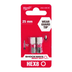 Bit Shockwave Hex 8 25mm-2szt. Milwaukee