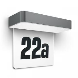 Oprawa numeryczna solarna z czujnikiem zmierzchu STEINEL Xsolar SOL-O HN 0,07,W 3000K IP44 IK03 antracyt / aluminium