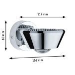 Oprawa ścienna SABIK LED DIM 13W 800lm/ 390lm 2700K  IP44 230V chrom / tworzywo sztuczne - 10