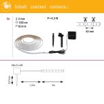 Taśma LED solar RGB + czujnik zmierzchu 3m IP44 czarny / tworzywo sztuczne - 5