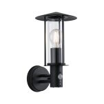 Oprawa elewacyjna CLASSIC z czujnikiem ruchu i zmierzchu IP44 max.15W E27 230V ciemnoszara / metal / szkło - 2