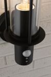 Oprawa elewacyjna CLASSIC z czujnikiem ruchu i zmierzchu IP44 max.15W E27 230V ciemnoszara / metal / szkło - 6