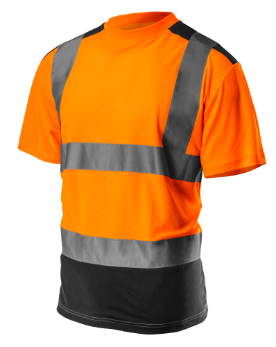 T-shirt ostrzegawczy, ciemny dół, pomarańczowy, rozmiar S 81-731-S NEO