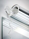 Oprawa ścienna ORGON LED nad lustro+gniazdo 10,5W 835lm 700mm 3000K IP44 230V chrom / biały metal - 2